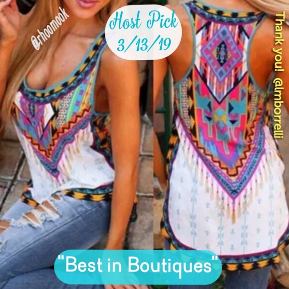 Cosmic 🐢 Tops - 🍒🍒Vibrant colorful BOHO Tank top